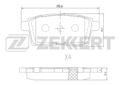 Купить запчасть ZEKKERT - BS1229 Колодки торм. диск. задн. BS-1229