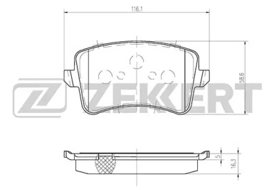 Купить запчасть ZEKKERT - BS1243 Колодки торм. диск. задн. BS-1243