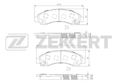Купить запчасть ZEKKERT - BS1244 Колодки торм. диск. передн. BS-1244