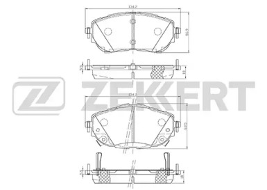 Купить запчасть ZEKKERT - BS1245 Колодки торм. диск. передн. BS-1245