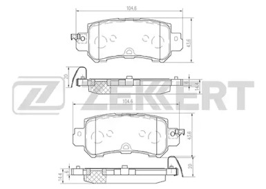 Купить запчасть ZEKKERT - BS1246 Колодки торм. диск. задн. BS-1246