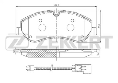 Купить запчасть ZEKKERT - BS1250 Колодки торм. диск. передн. BS-1250
