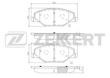 Купить запчасть ZEKKERT - BS1251 Колодки торм. диск. передн. BS-1251