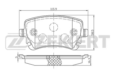 Купить запчасть ZEKKERT - BS1256 Колодки торм. диск. задн. BS-1256