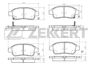 Купить запчасть ZEKKERT - BS1266 Колодки торм. диск. передн. BS-1266