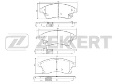 Купить запчасть ZEKKERT - BS1301 Колодки торм. диск. передн. BS-1301