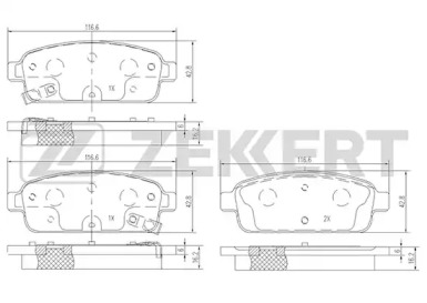 Купить запчасть ZEKKERT - BS1302 Колодки торм. диск. задн. BS-1302