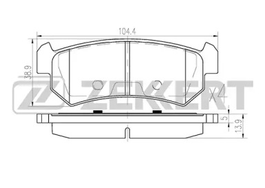Купить запчасть ZEKKERT - BS1308 Колодки торм. диск. задн. BS-1308