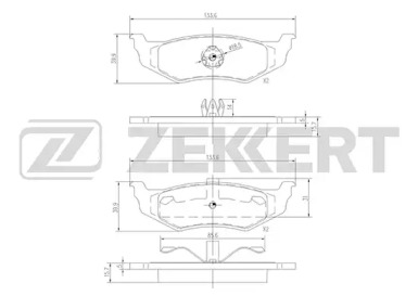 Купить запчасть ZEKKERT - BS1339 Колодки торм. диск. задн. BS-1339