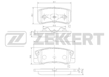 Купить запчасть ZEKKERT - BS1359 Колодки торм. диск. задн. BS-1359