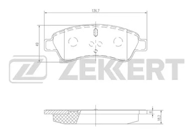 Купить запчасть ZEKKERT - BS1434 Колодки торм. диск. передн. BS-1434