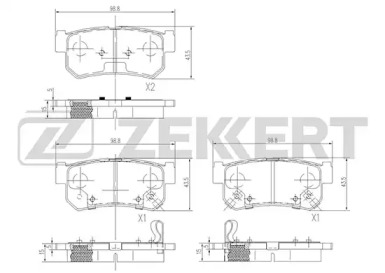 Купить запчасть ZEKKERT - BS1496 Колодки торм. диск. задн. BS-1496