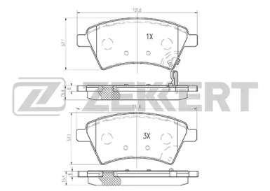 Купить запчасть ZEKKERT - BS1545 Колодки торм. диск. передн. BS-1545