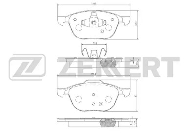 Купить запчасть ZEKKERT - BS1599 Колодки торм. диск. передн. BS-1599
