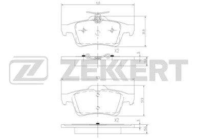 Купить запчасть ZEKKERT - BS1600 Колодки торм. диск. задн. BS-1600