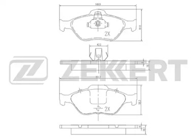 Купить запчасть ZEKKERT - BS1652 Колодки торм. диск. передн. BS-1652