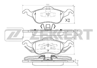Купить запчасть ZEKKERT - BS1661 Колодки торм. диск. передн. BS-1661