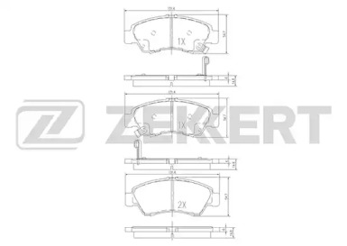 Купить запчасть ZEKKERT - BS1717 Колодки торм. диск. передн. BS-1717