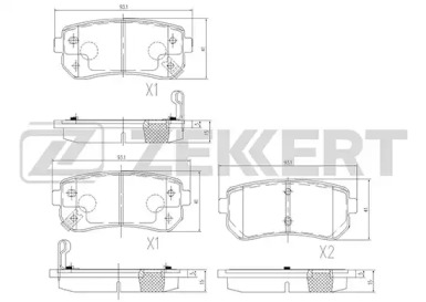 Купить запчасть ZEKKERT - BS1759 Колодки торм. диск. задн. BS-1759
