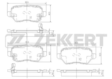 Купить запчасть ZEKKERT - BS1761 Колодки торм. диск. задн. BS-1761
