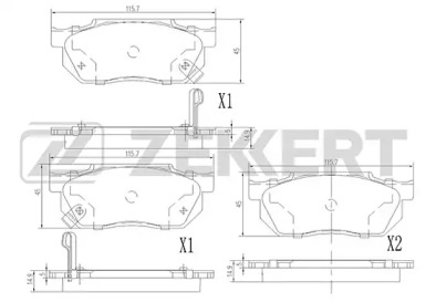 Купить запчасть ZEKKERT - BS1860 Колодки торм. диск. передн. BS-1860