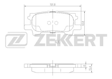 Купить запчасть ZEKKERT - BS1995 Колодки торм. диск. задн. BS-1995
