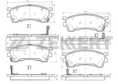 Купить запчасть ZEKKERT - BS2036 Колодки торм. диск. передн. BS-2036