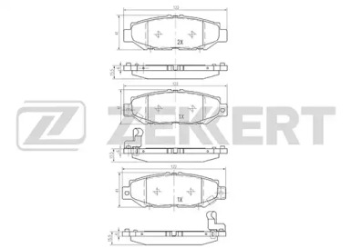 Купить запчасть ZEKKERT - BS2097 Колодки торм. диск. задн. BS-2097