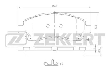 Купить запчасть ZEKKERT - BS2134 Колодки торм. диск. передн. BS-2134