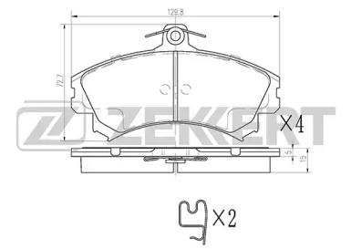 Купить запчасть ZEKKERT - BS2229 Колодки торм. диск. передн. BS-2229