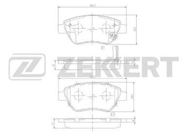 Купить запчасть ZEKKERT - BS2343 Колодки торм. диск. передн. BS-2343