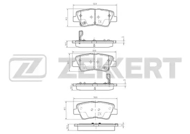 Купить запчасть ZEKKERT - BS2444 Колодки торм. диск. задн. BS-2444