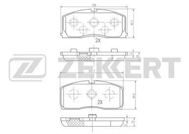 Купить запчасть ZEKKERT - BS2539 Колодки торм. диск. передн. BS-2539