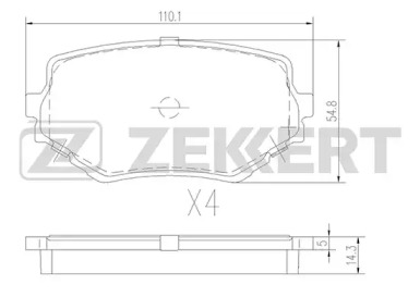 Купить запчасть ZEKKERT - BS2612 Колодки торм. диск. передн. BS-2612