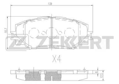 Купить запчасть ZEKKERT - BS2683 Колодки торм. диск. передн. BS-2683