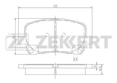Купить запчасть ZEKKERT - BS2704 Колодки торм. диск. передн. BS-2704