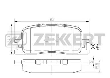 Купить запчасть ZEKKERT - BS2705 Колодки торм. диск. задн. BS-2705