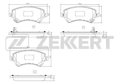 Купить запчасть ZEKKERT - BS2707 Колодки торм. диск. передн. BS-2707