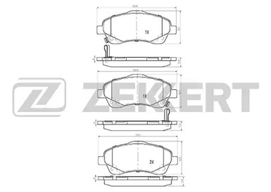 Купить запчасть ZEKKERT - BS2711 Колодки торм. диск. передн. BS-2711
