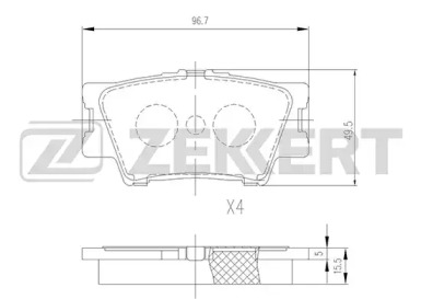 Купить запчасть ZEKKERT - BS2715 Колодки торм. диск. задн. BS-2715