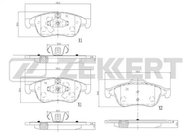 Купить запчасть ZEKKERT - BS2800 Колодки торм. диск. передн. BS-2800