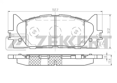 Купить запчасть ZEKKERT - BS2804 Колодки торм. диск. передн. BS-2804