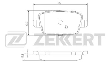 Купить запчасть ZEKKERT - BS2821 Колодки торм. диск. задн. BS-2821
