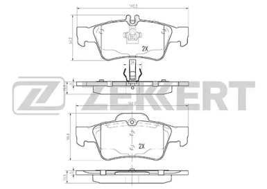 Купить запчасть ZEKKERT - BS2832 Колодки торм. диск. задн. BS-2832