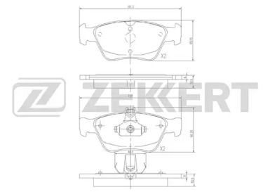 Купить запчасть ZEKKERT - BS2833 Колодки торм. диск. передн. BS-2833