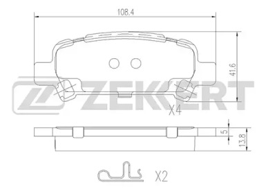 Купить запчасть ZEKKERT - BS2837 Колодки торм. диск. задн. BS-2837