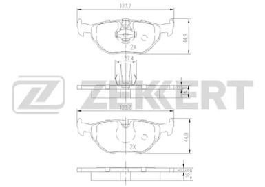 Купить запчасть ZEKKERT - BS2850 Колодки торм. диск. передн. BS2850