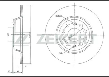 Купить запчасть ZEKKERT - BS5015 Диск торм. перед. BS-5015