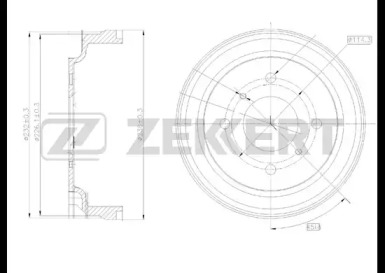 Купить запчасть ZEKKERT - BS5027 Барабан торм. зад. BS-5027