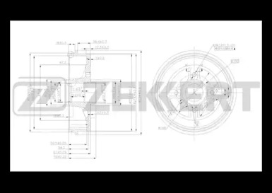 Купить запчасть ZEKKERT - BS5090 Барабан торм. зад. BS-5090